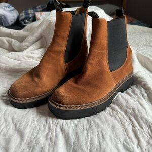 Sam Edelman Brown Suede Leather Chelsea Boots